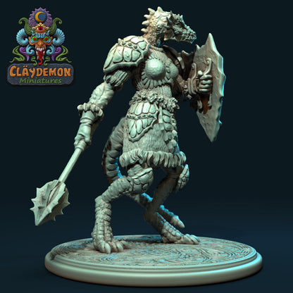 Zildrah the Dragonkin Miniature - by Claydemon Miniatures