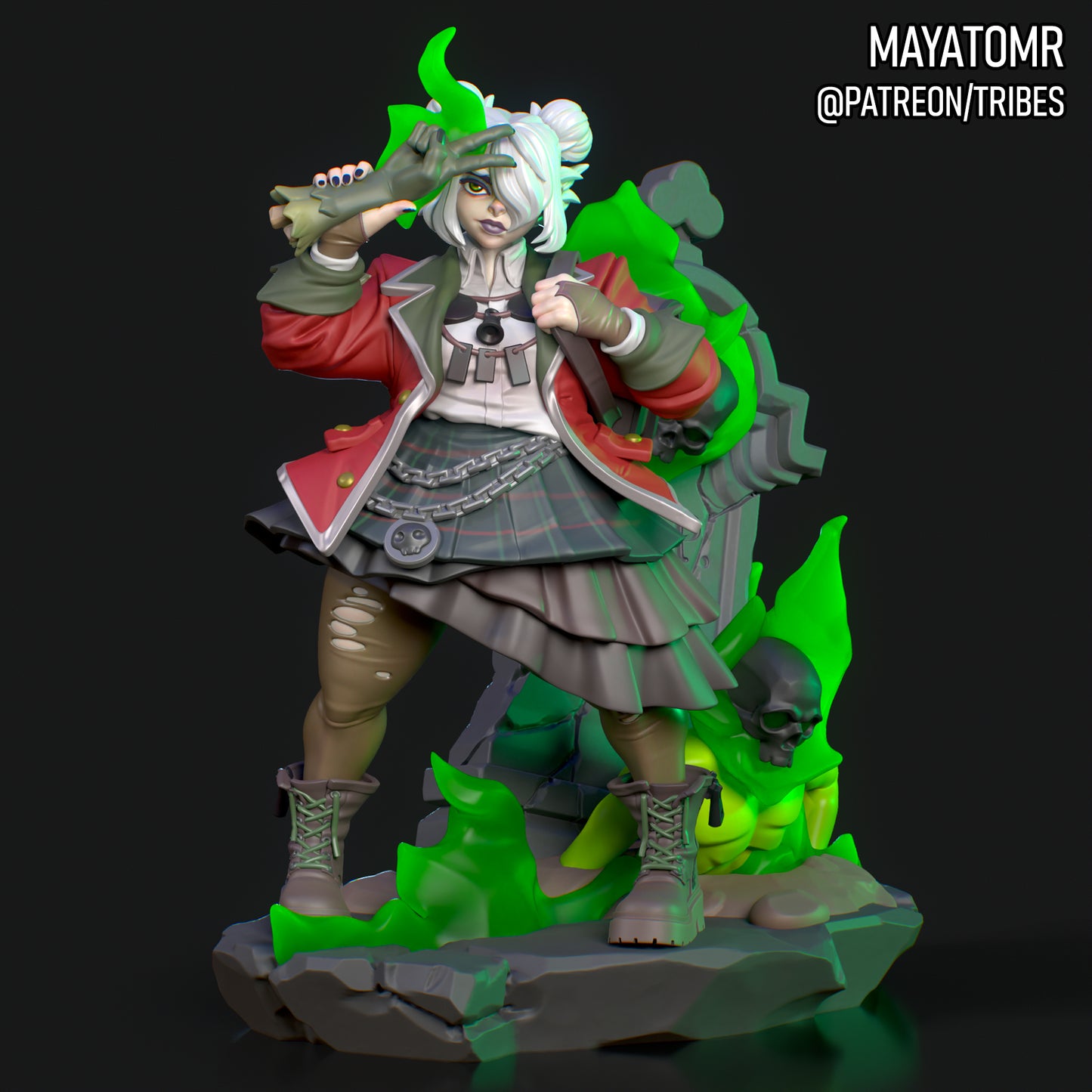 Bones the Necromancer Miniature - by Mayatomr