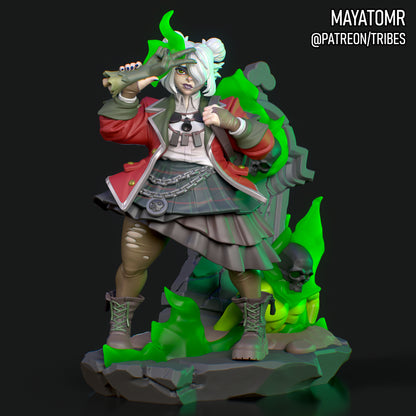 Bones the Necromancer Miniature - by Mayatomr