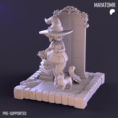 Bookworm Goblin Witch Miniature - by Mayatomr