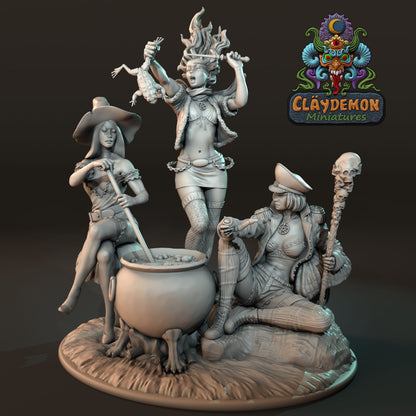 The Witches Brew Diorama Miniature - by Claydemon Miniatures