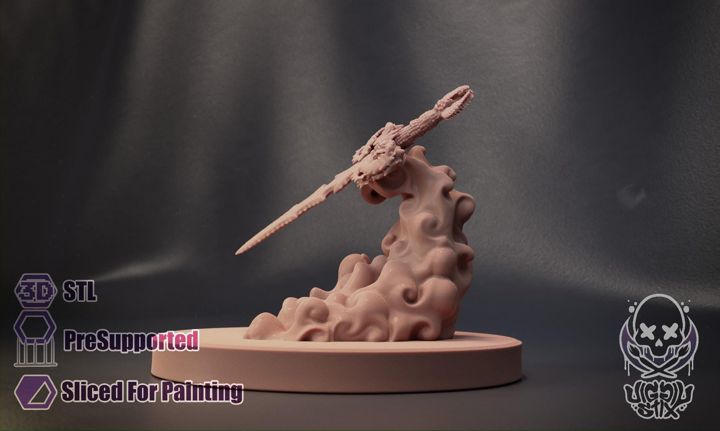 Flying Animated Sword Miniature - by Jigglystix