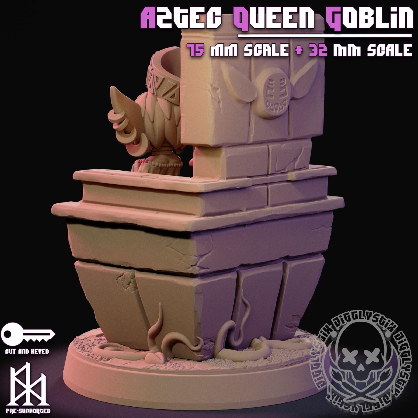 Aztec Queen Goblin Miniature - by Jigglystix
