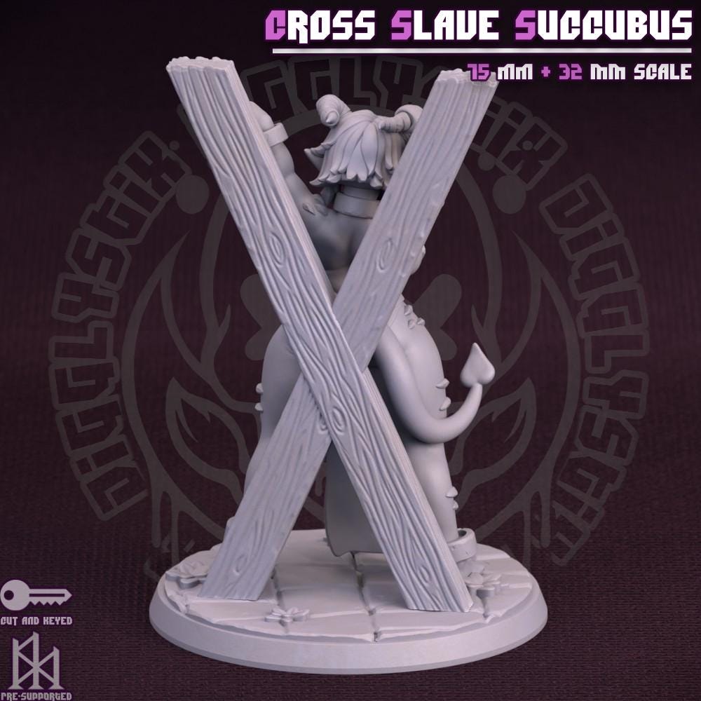 Cross Bondage Succubus Miniature - by Jigglystix
