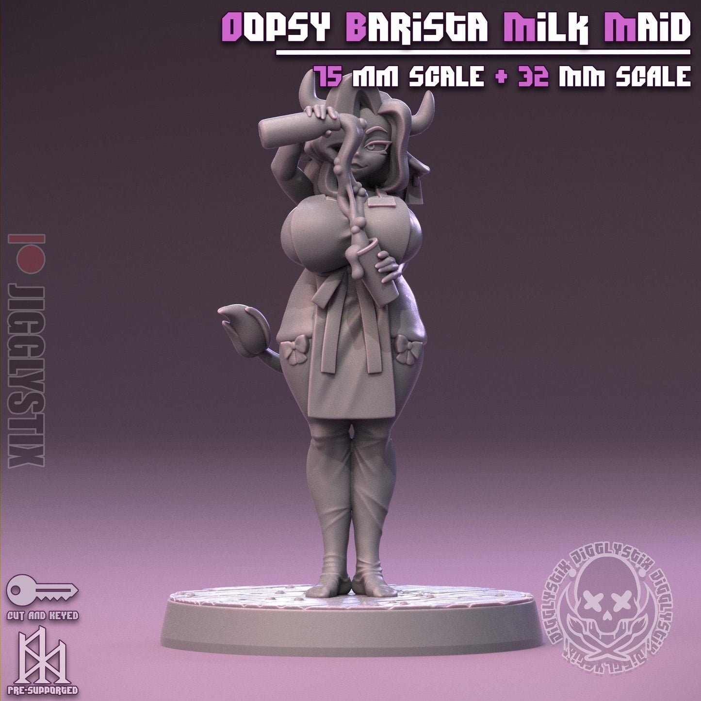 Oppsy Barista Milk Maid Miniature - by Jigglystix