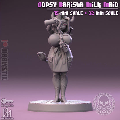 Oppsy Barista Milk Maid Miniature - by Jigglystix