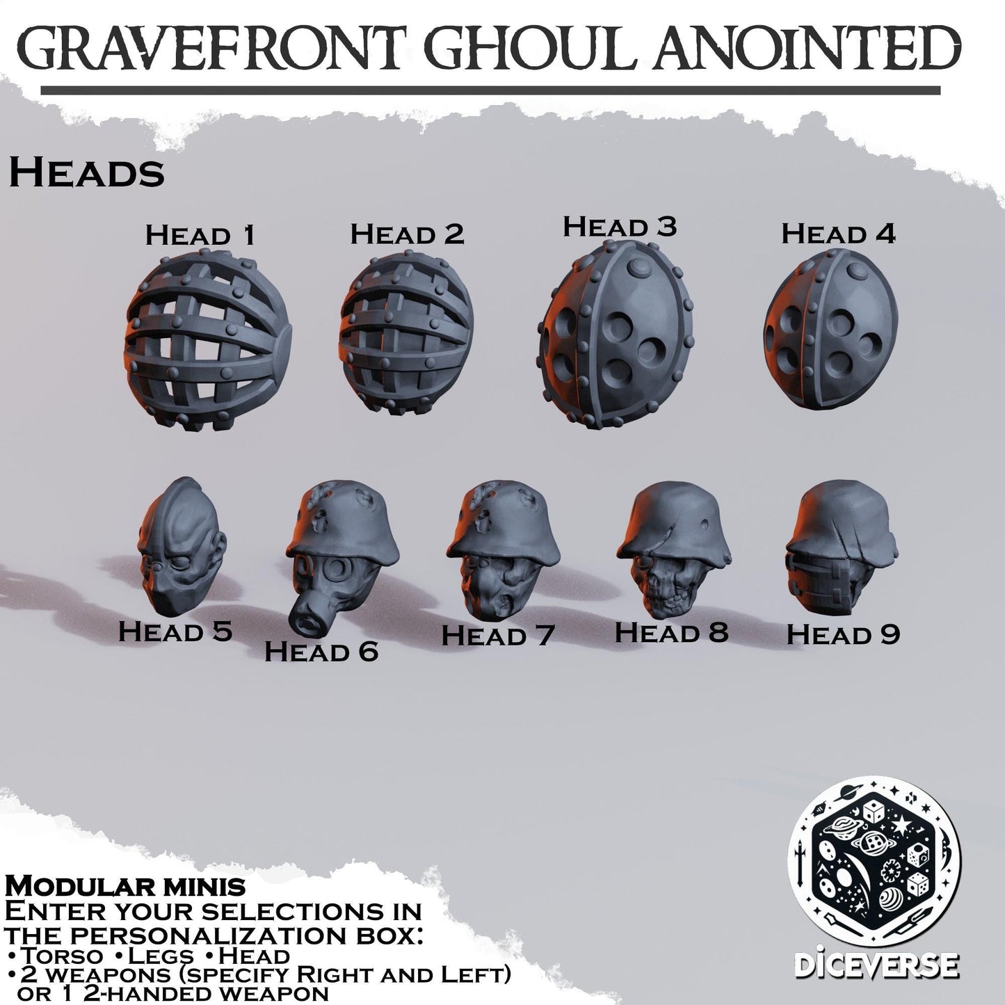 Gravefront Ghoul Anointed Modular Miniatures - Diceverse