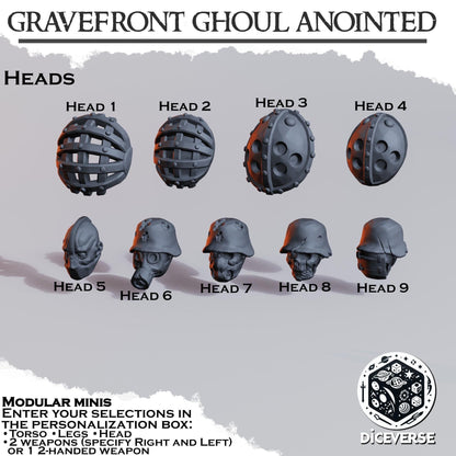 Gravefront Ghoul Anointed Modular Miniatures - Diceverse