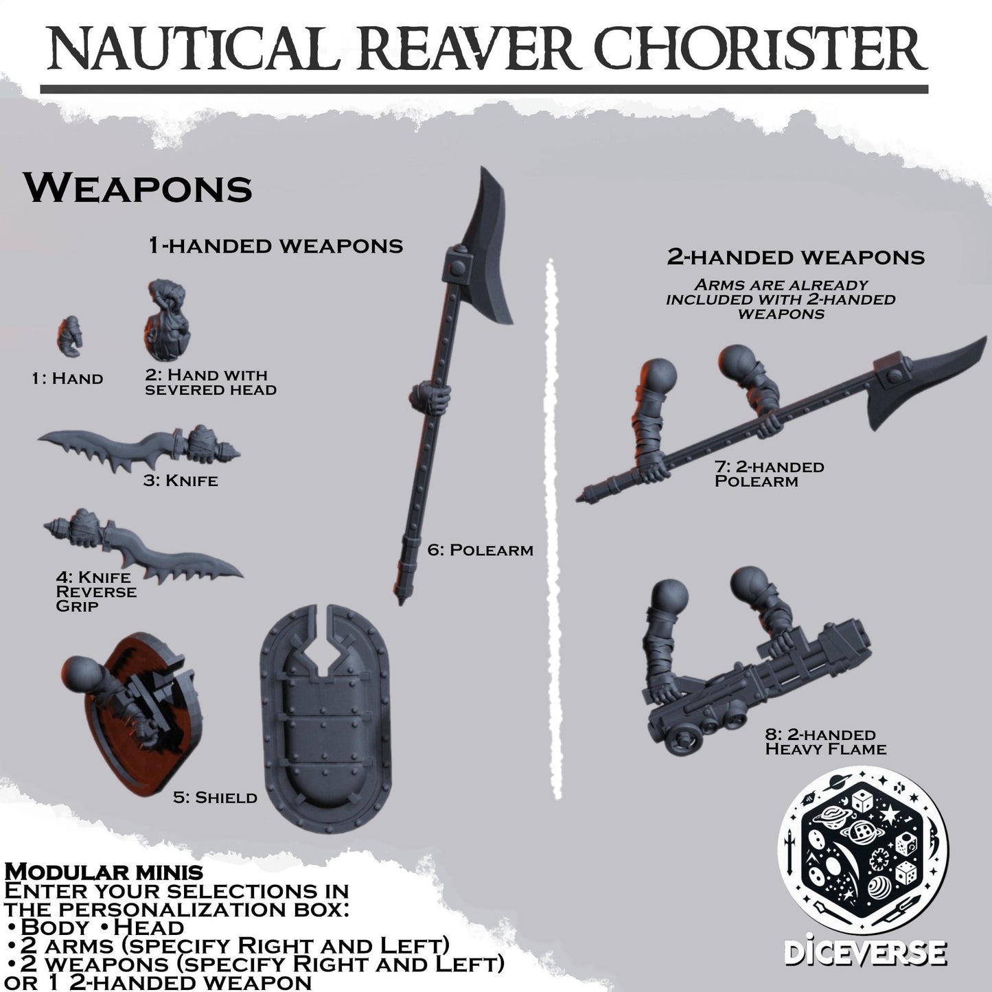 Nautical Chorister Reaver Modular Miniatures - Diceverse