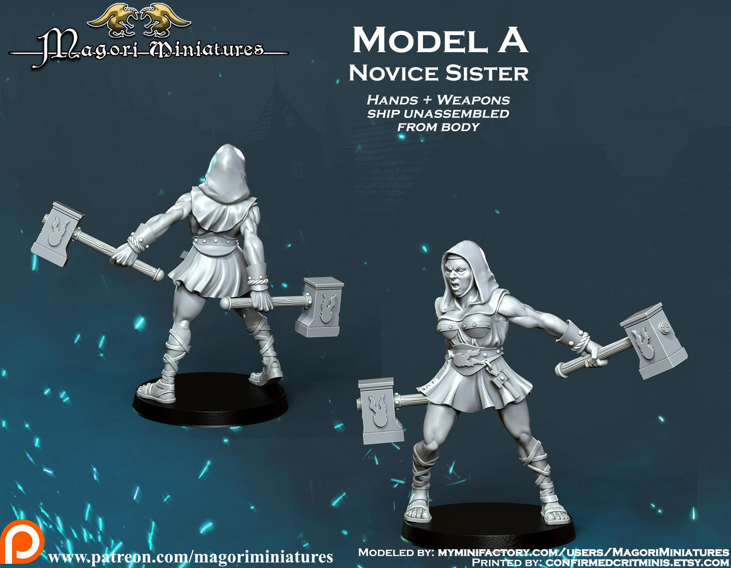 Sisters of the Hammergod Warband Miniatures - by Magori Miniatures