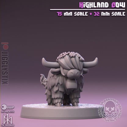 Highland Cow Miniature - by Jigglystix
