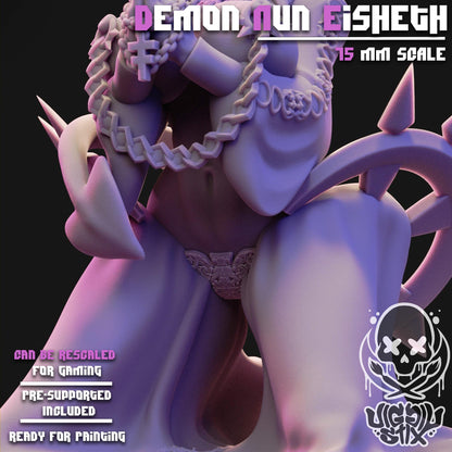 Demon Nun Eisheth Miniature - by Jigglystix