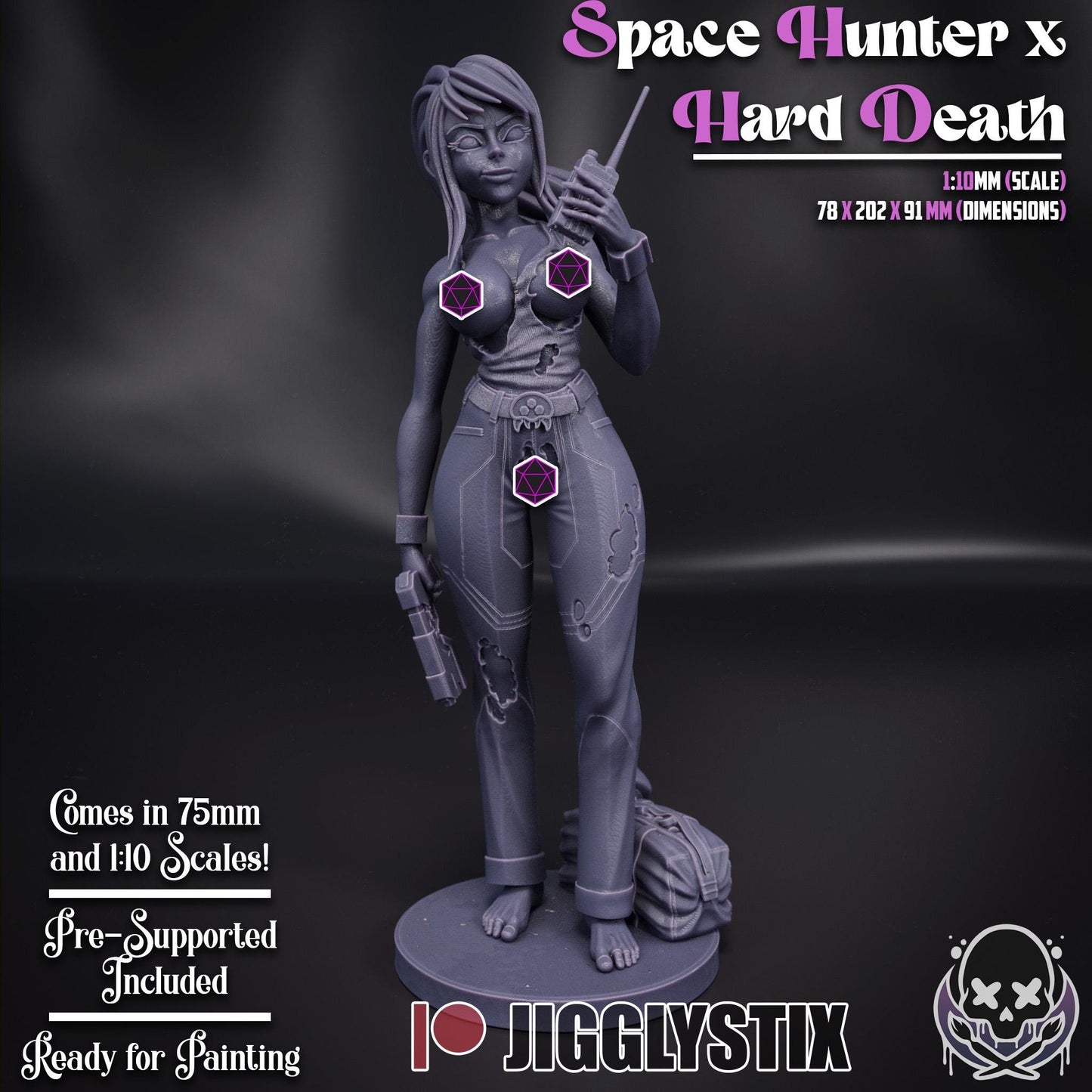 Space Bounty Hunter Death Harder Miniature - by Jigglystix