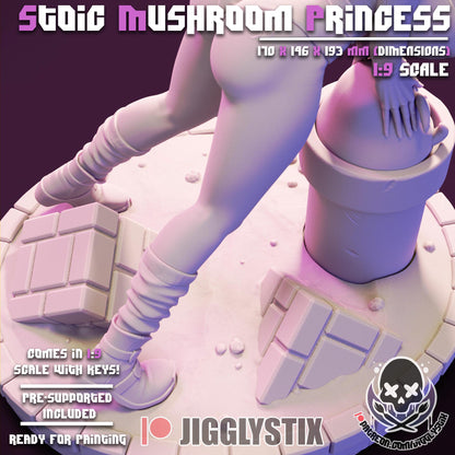 Stoic Mushroom Princess Miniature - by Jigglystix