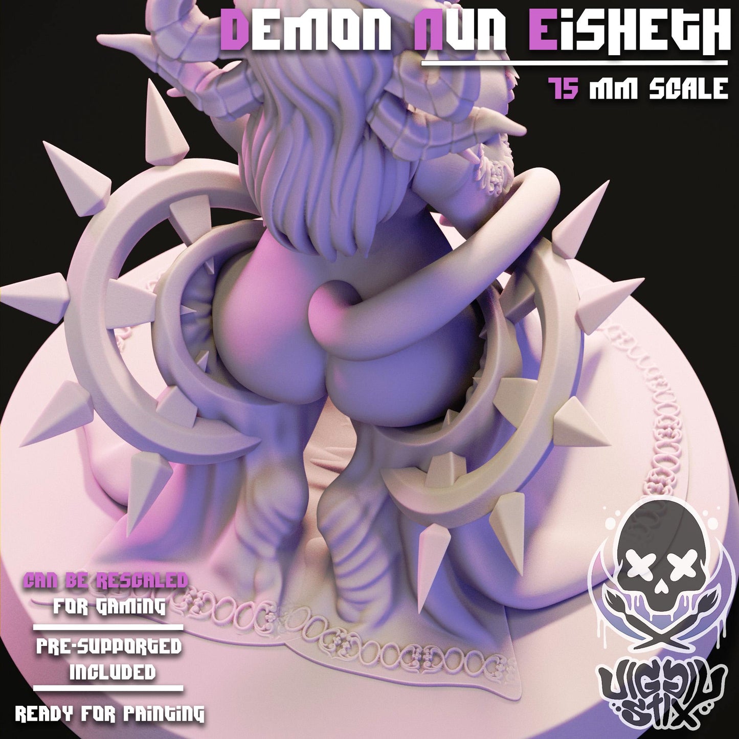 Demon Nun Eisheth Miniature - by Jigglystix
