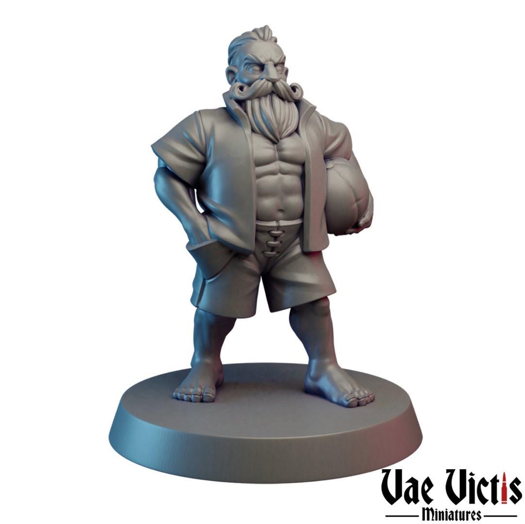 Beach Dwarf Bae Victis Figurine - by Vae Victis Miniatures