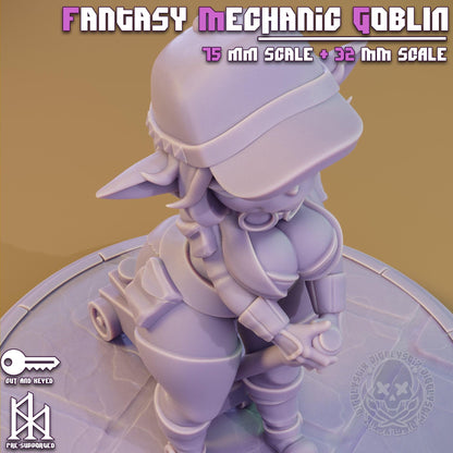 Fantasy Mechanic Goblin Miniature - by Jigglystix