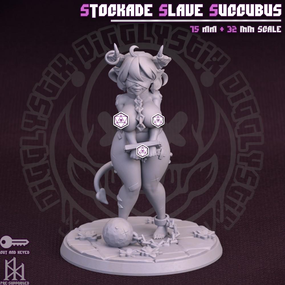 Stockade Bondage Succubus Miniature - by Jigglystix