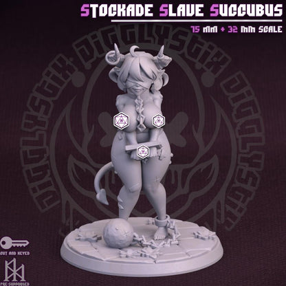 Stockade Bondage Succubus Miniature - by Jigglystix