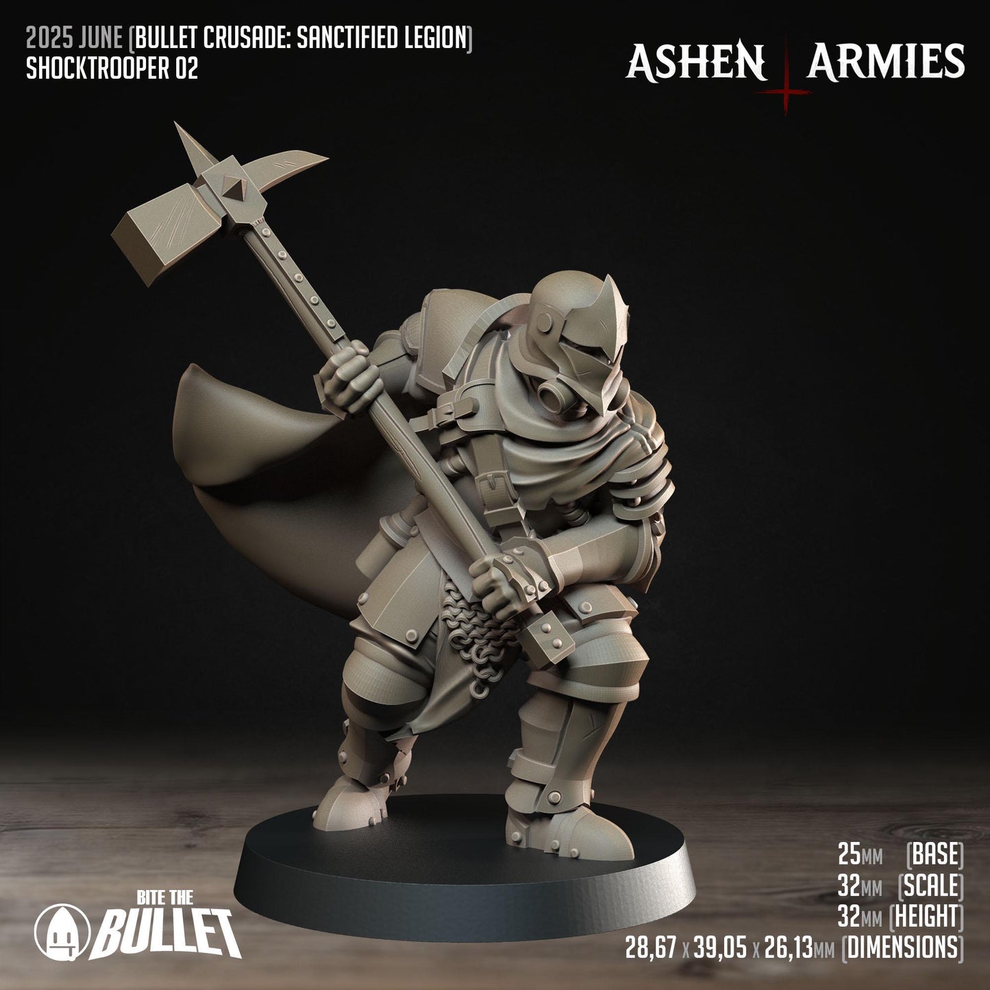 Sanctified Legion Shocktroopers Miniatures - Ashen Armies by Bite the Bullet