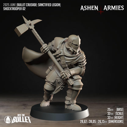 Sanctified Legion Shocktroopers Miniatures - Ashen Armies by Bite the Bullet