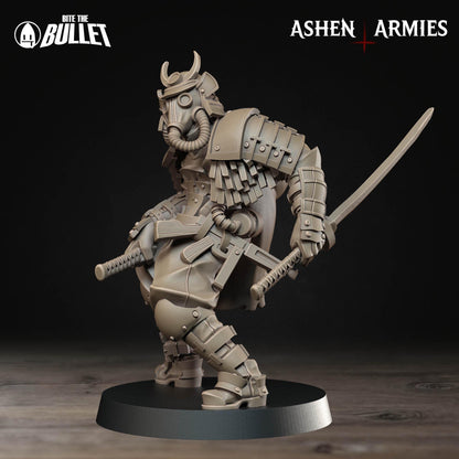Holy Shogunate Trench Cleric Miniature - Ashen Armies by Bite the Bullet