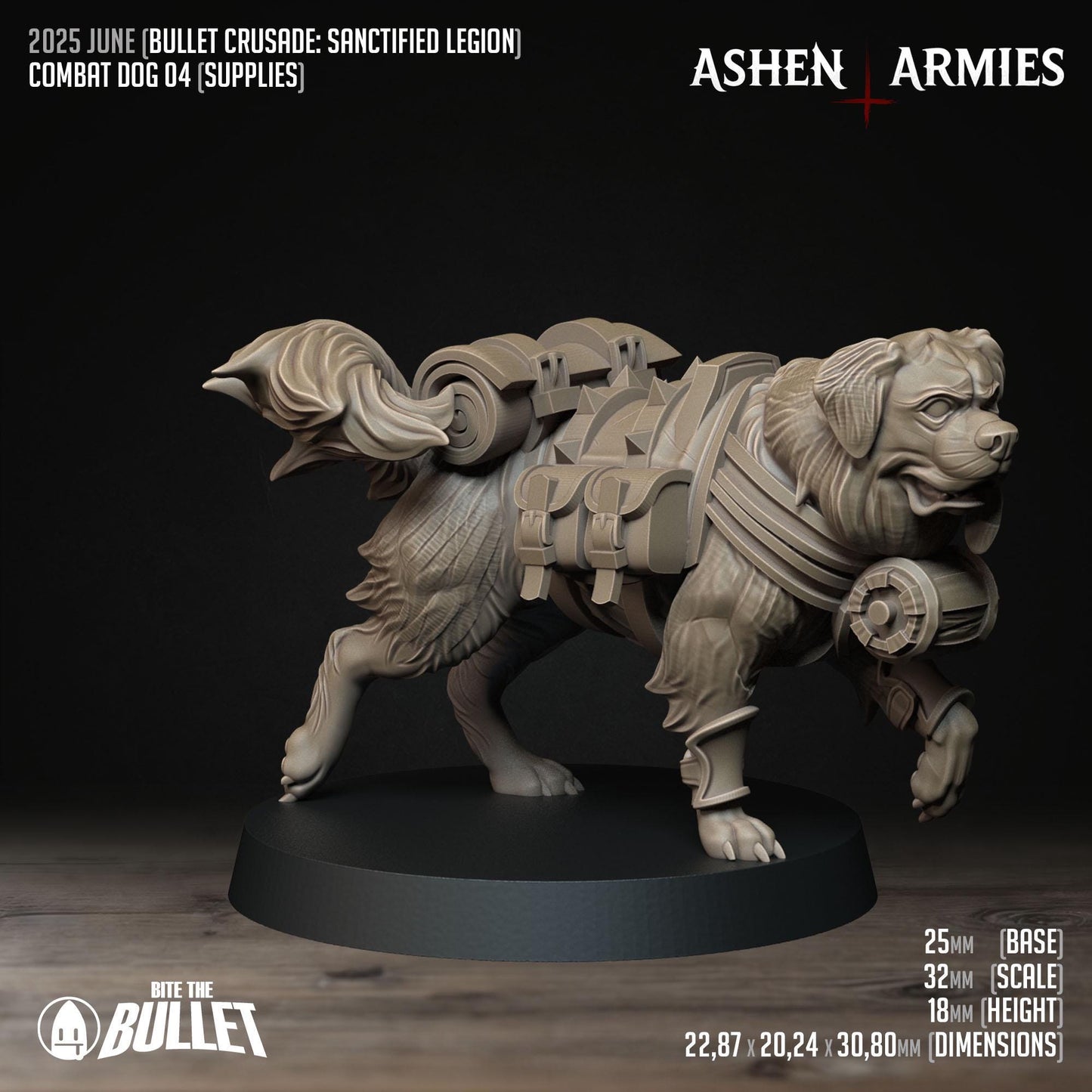 Sanctified Legion Combat Dogs Miniatures - Ashen Armies by Bite the Bullet
