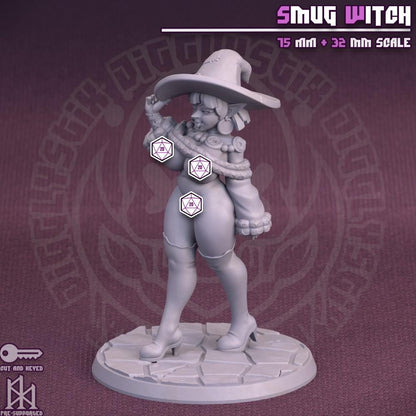 Thicc Smug Witch Miniature - by Jigglystix