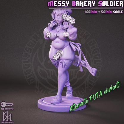 Messy Bakery Soldier Miniature - by Jigglystix