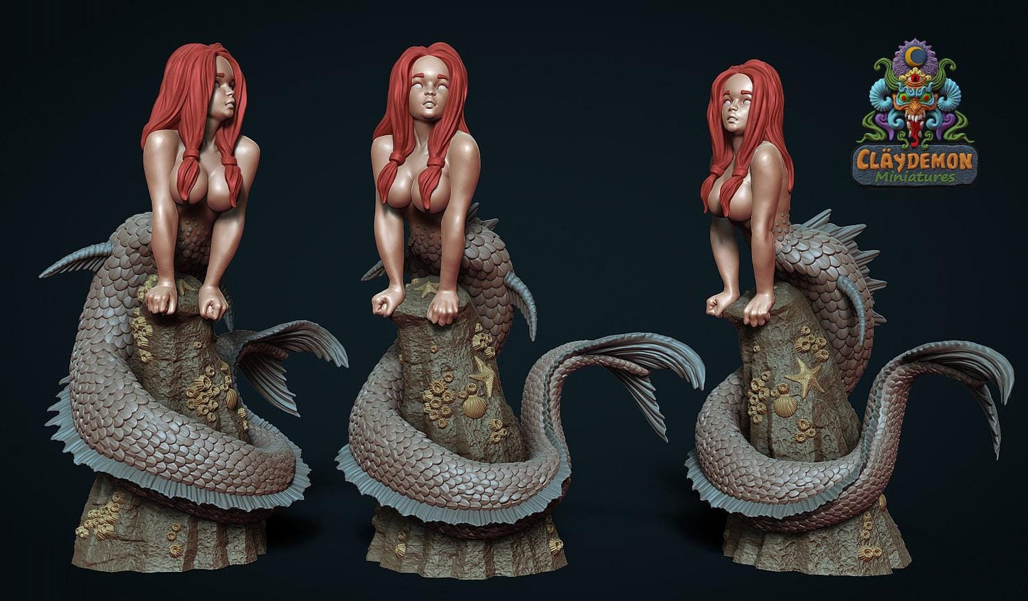 Daughter of the Sea Mermaid Miniature - by Claydemon Miniatures