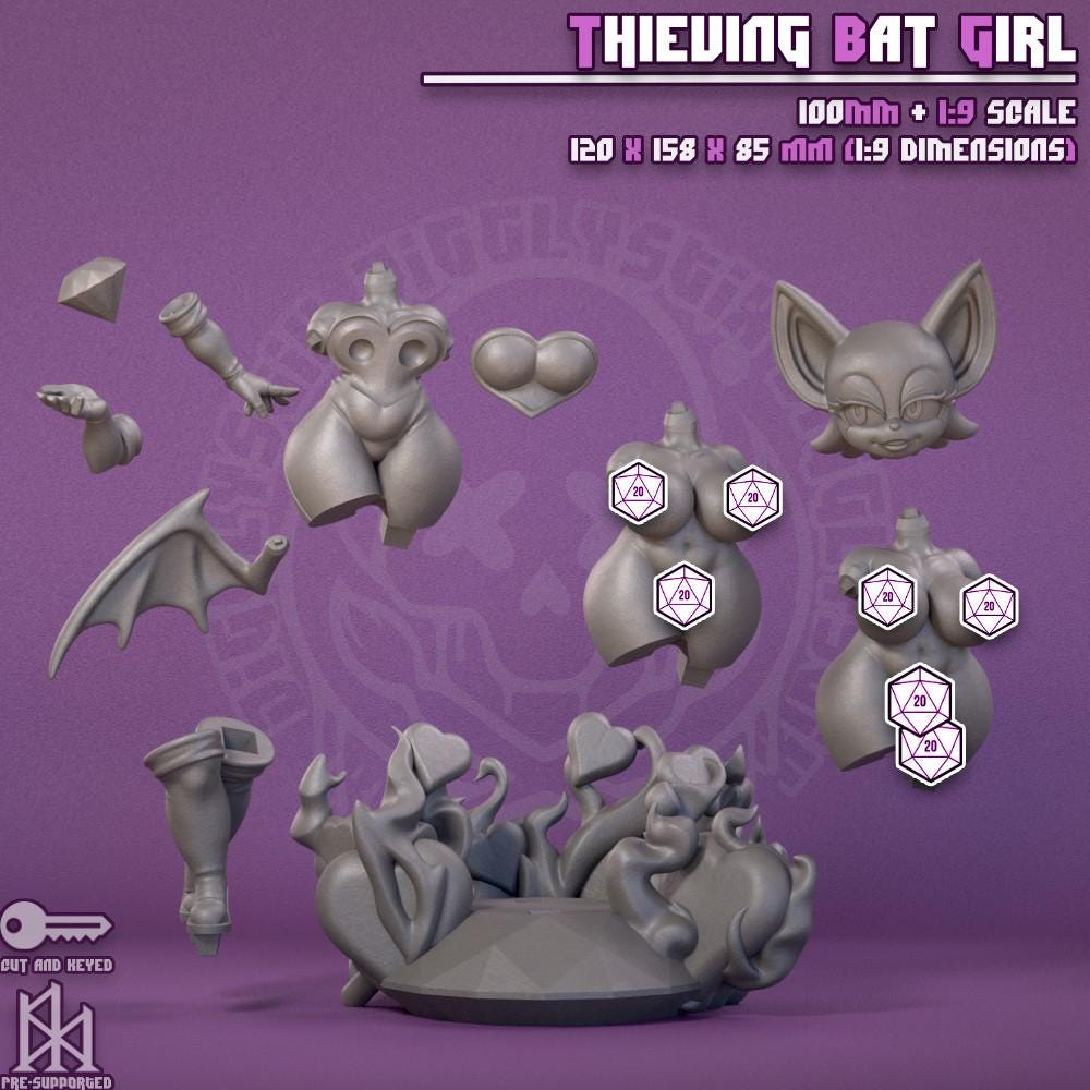 Thieving Bat Girl Miniature - by Jigglystix