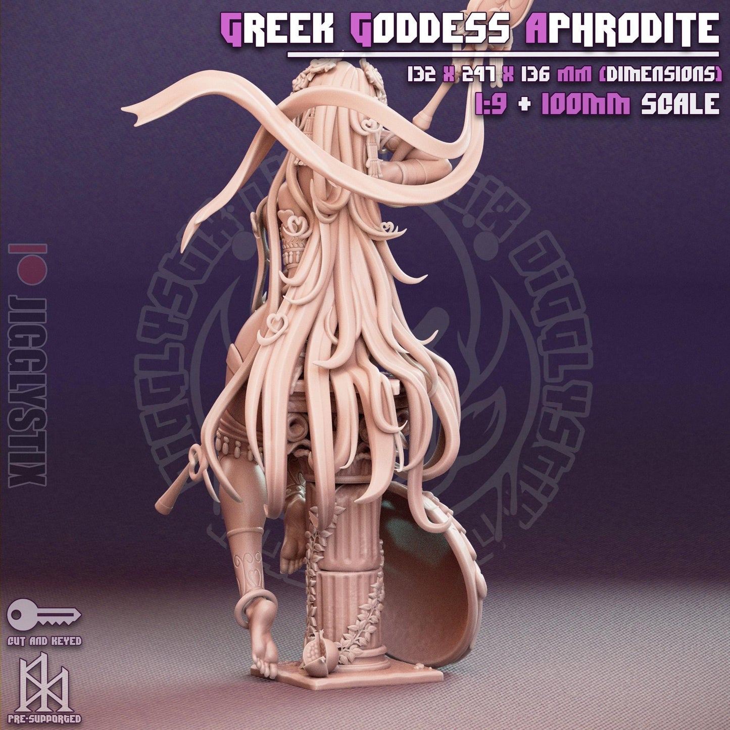 Greek Goddess Aphrodite Miniature - by Jigglystix