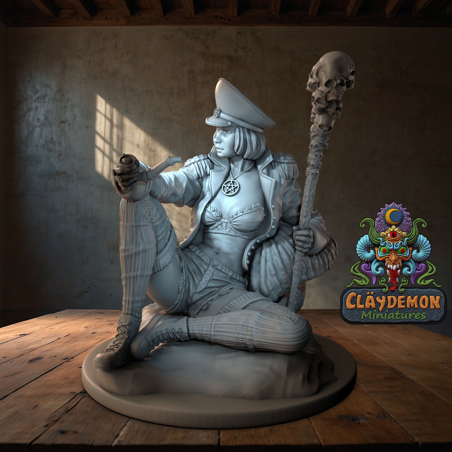 Camille the Witch Miniature - by Claydemon Miniatures