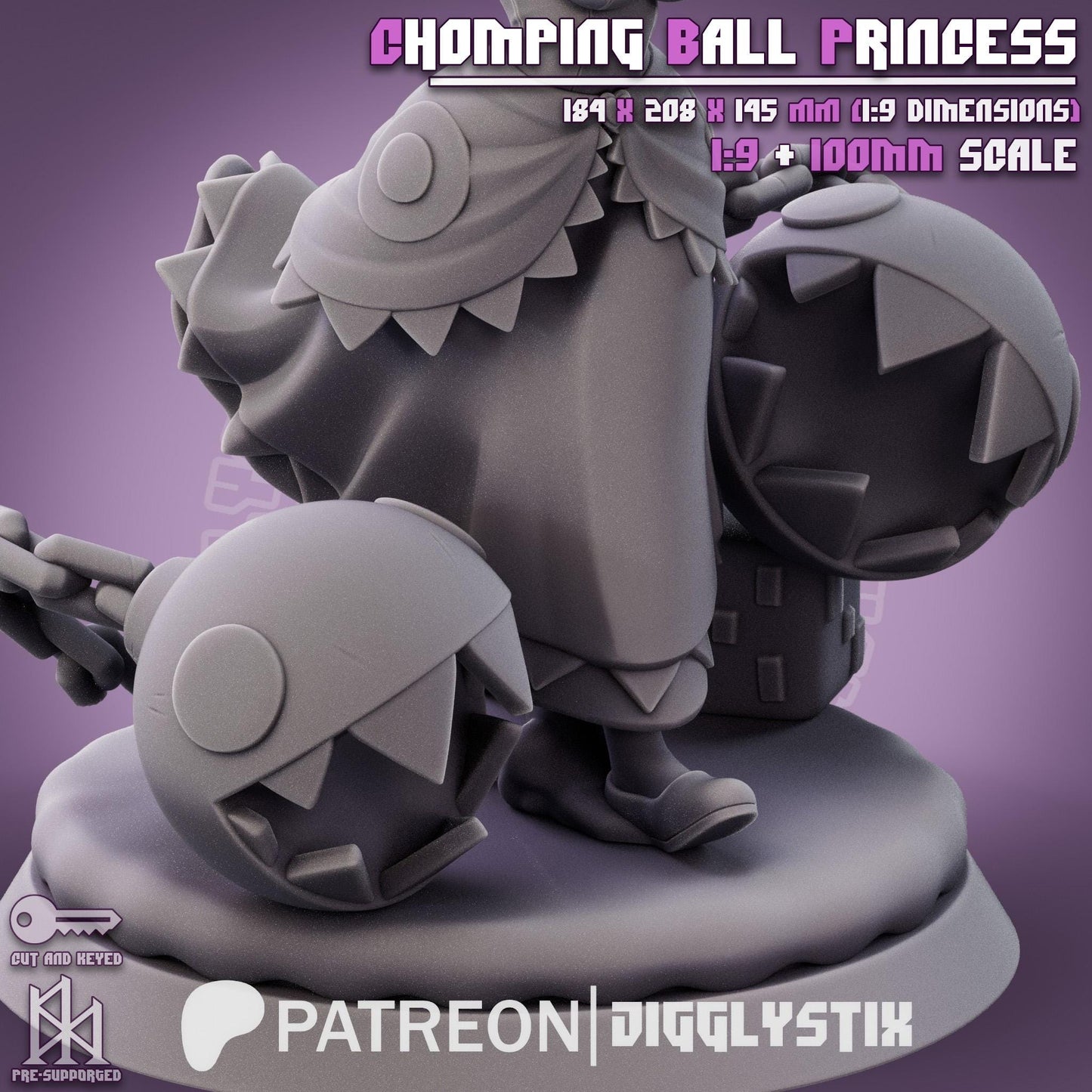 Chomping Ball Princess Miniature - by Jigglystix