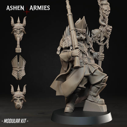 Hellbound Apostasy Heretic Priest Miniature - Ashen Armies by Bite the Bullet