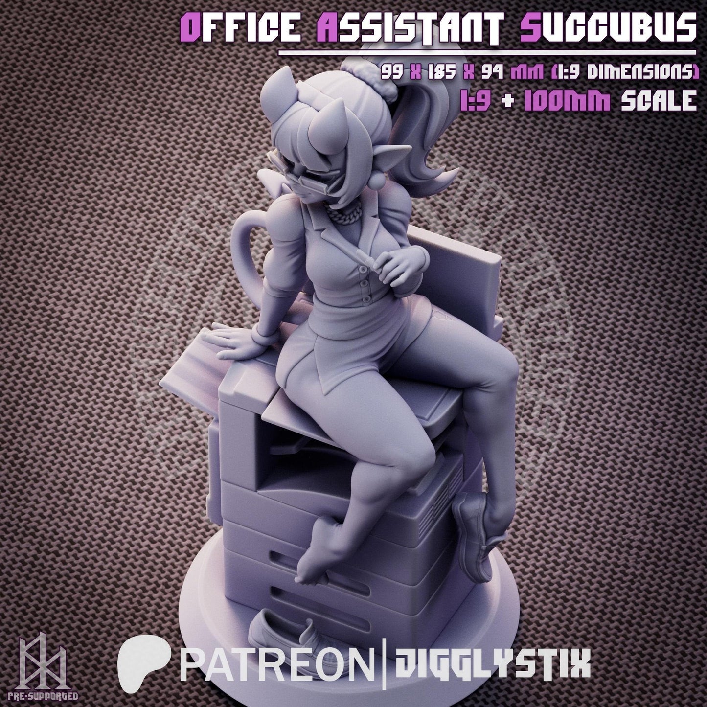 Office Assistant Succubus Miniature - by Jigglystix