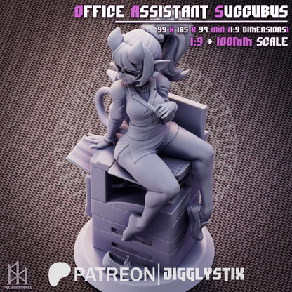 Office Assistant Succubus Miniature - by Jigglystix