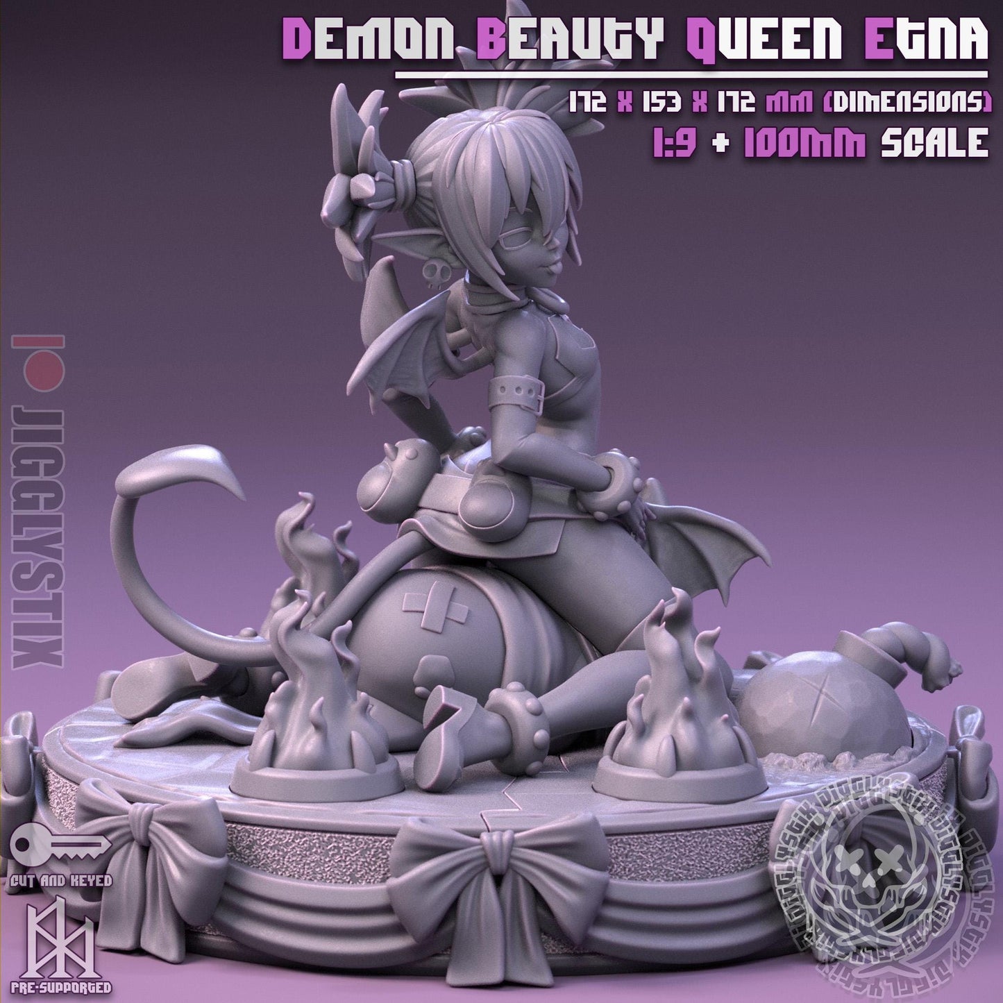 Demon Beauty Queen Etna Miniature - by Jigglystix