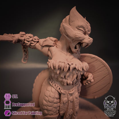 Enraged Ramshackle Kobold Miniature - by Jigglystix