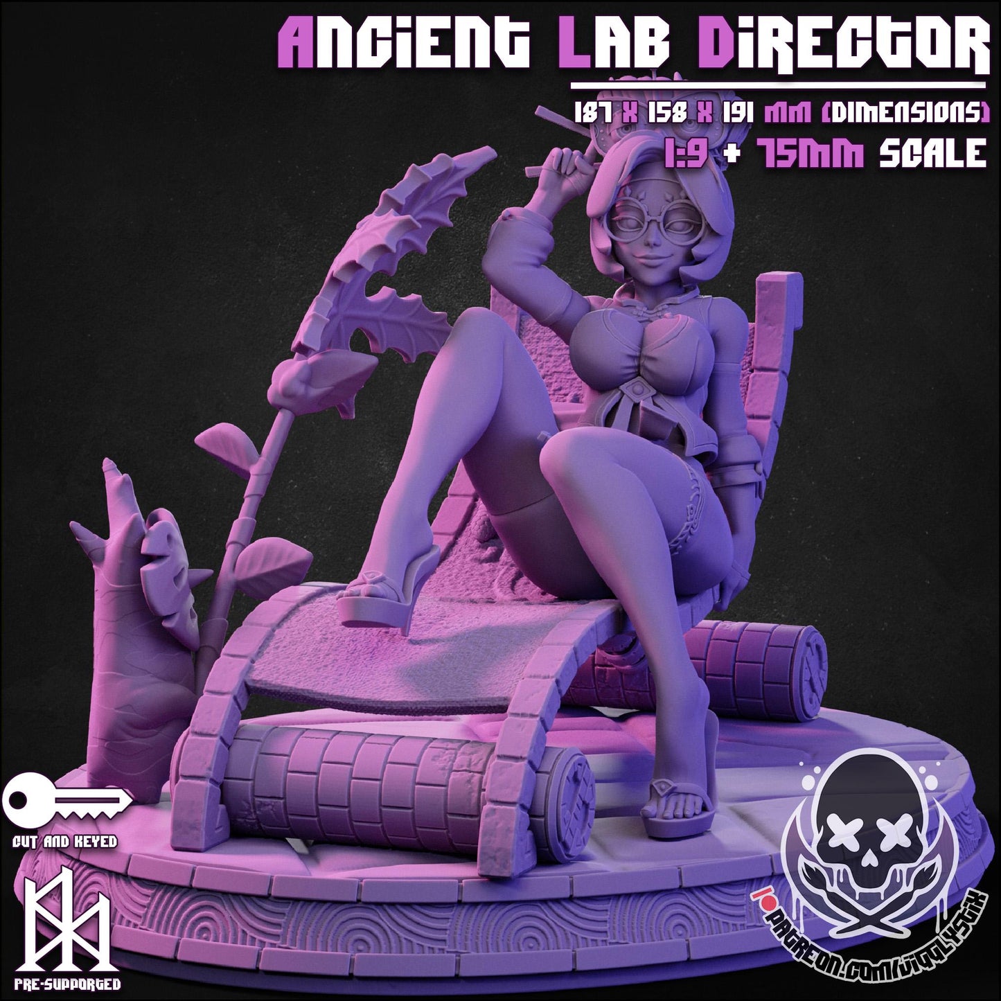 Ancient Lab Director Miniature - by Jigglystix