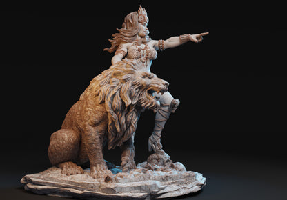 Chalistra the Lion Princess Miniature - by Claydemon Miniatures