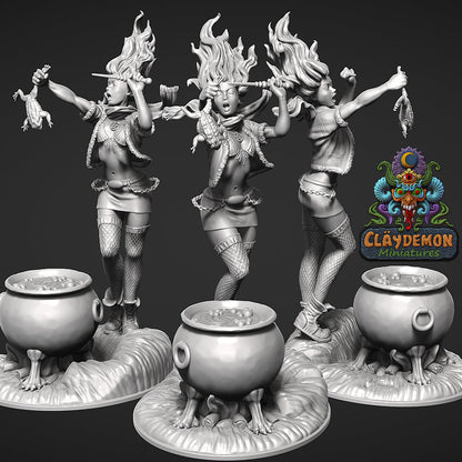 Cinnabar the Witch Miniature - by Claydemon Miniatures