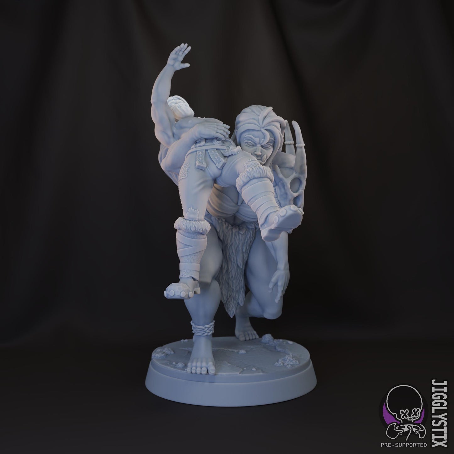 Fem Orc Abduction Miniature - by Jigglystix