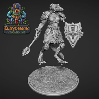 Zildrah the Dragonkin Miniature - by Claydemon Miniatures