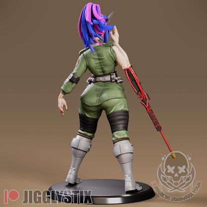 Sniper Lady Miniature - by Jigglystix