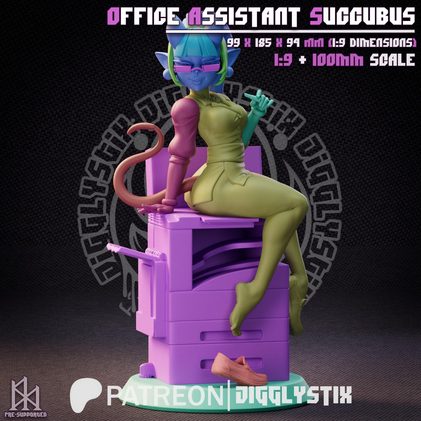 Office Assistant Succubus Miniature - by Jigglystix