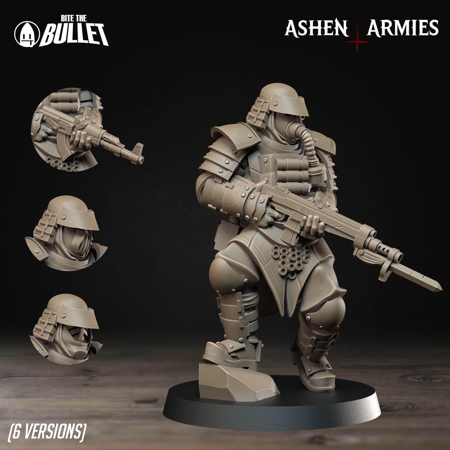 Holy Shogunate Lieutenant Miniature - Ashen Armies by Bite the Bullet