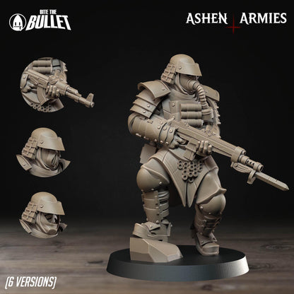 Holy Shogunate Lieutenant Miniature - Ashen Armies by Bite the Bullet