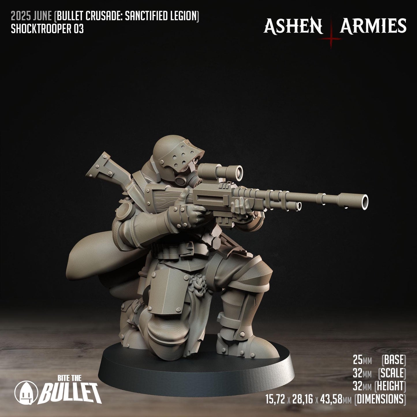 Sanctified Legion Shocktroopers Miniatures - Ashen Armies by Bite the Bullet