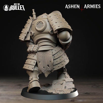 Holy Shogunate Heavy Infantry Shotgun Miniature - Ashen Armies by Bite the Bullet